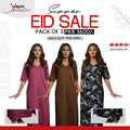 Pack of 3 Long Suits – Summer Eid Collection | Jersey Fabric Deal 11