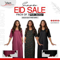 Pack of 3 Long Suits – Summer Eid Collection | Jersey Fabric Deal 9