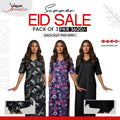Pack of 3 Long Suits – Summer Eid Collection | Jersey Fabric Deal 3