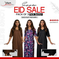 Pack of 3 Long Suits – Summer Eid Collection | Jersey Fabric Deal 12