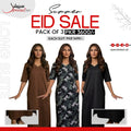 Pack of 3 Long Suits – Summer Eid Collection | Jersey Fabric Deal 14