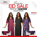 Pack of 3 Long Suits – Summer Eid Collection | Jersey Fabric Deal 17