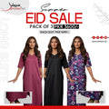Pack of 3 Long Suits – Summer Eid Collection | Jersey Fabric Deal 19