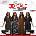 Pack of 4 Long Suits – Summer Eid Collection | Jersey Fabric Deal 1