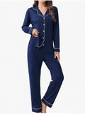 Blue with white pipping shirt and and trouser