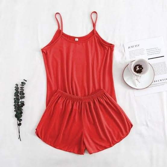 Red Camiset With Short