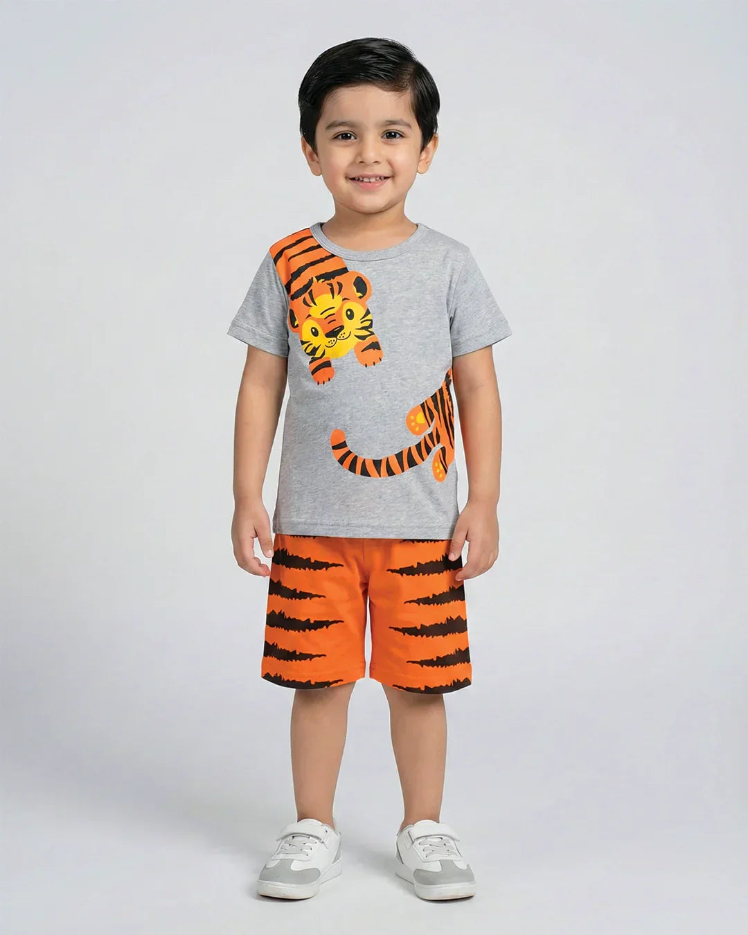 Kids' Tiger Print T-Shirt & Shorts Set
