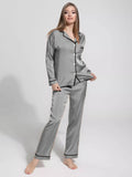 Grey Silk Night Wear