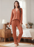 Orange with white pipping shirt and and trouser