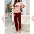 Pink Sleep Half Sleeves Night Wear