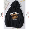 Black Panda Printed Hoodie