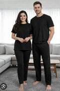 Plain Black Shirt Half Sleeves and Plain Trouser
