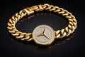 Luxury Gold Bracelet with Diamond Dial – Premium Designer Piece
