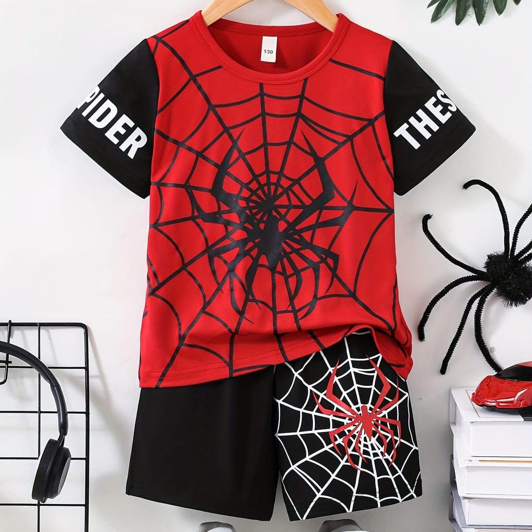 Spiderman Printed T-Shirt With Short
